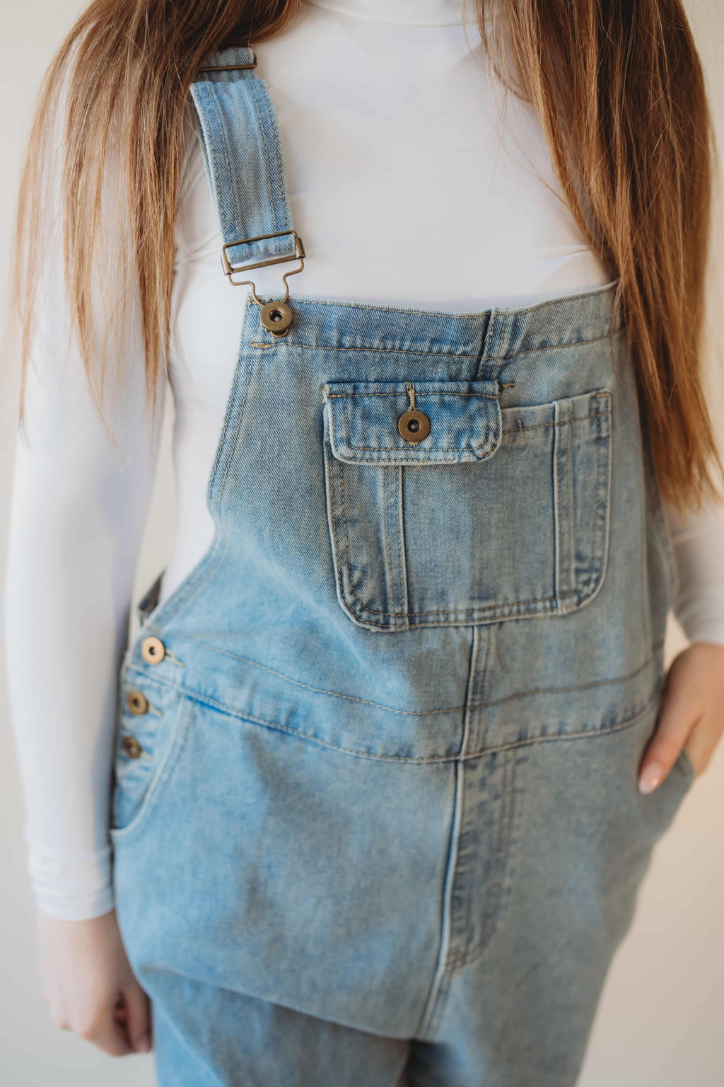 Timmy Washed Denim Overalls