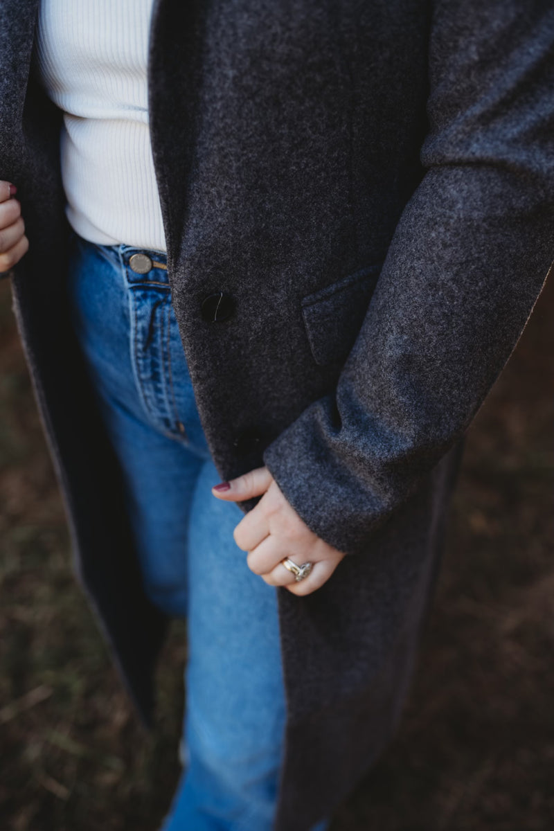 Longline Buttoned Trench Coat