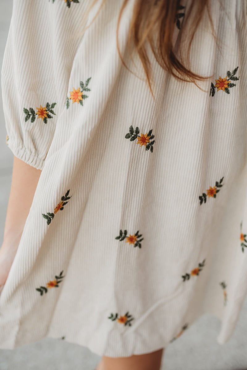 The Fall Embroidered Mini Dress
