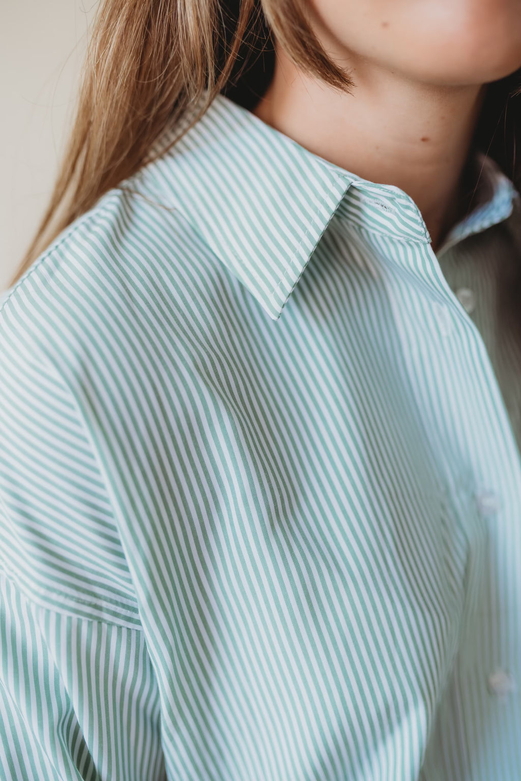 Jackie Striped Shirt and Shorts Set- Green