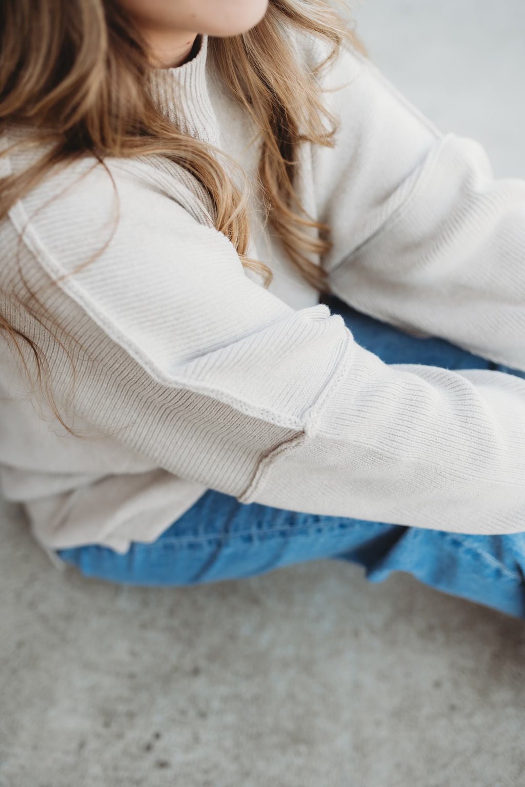 Creamy Oversized Sweater