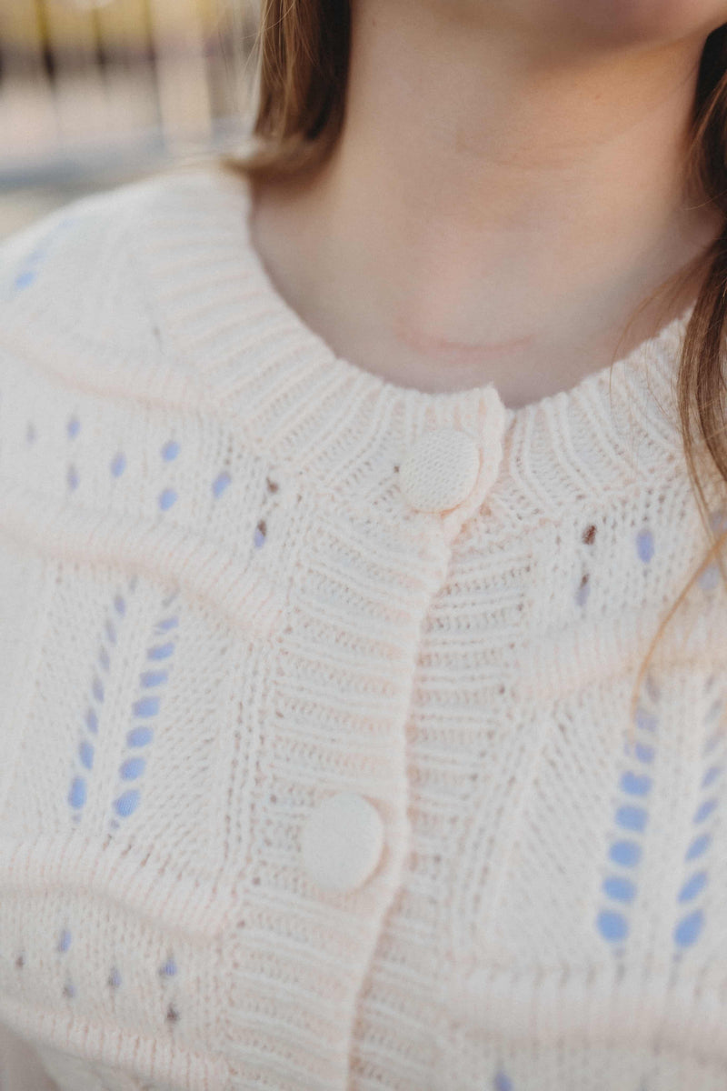 Cream Chunky Knit Detailed Sweater