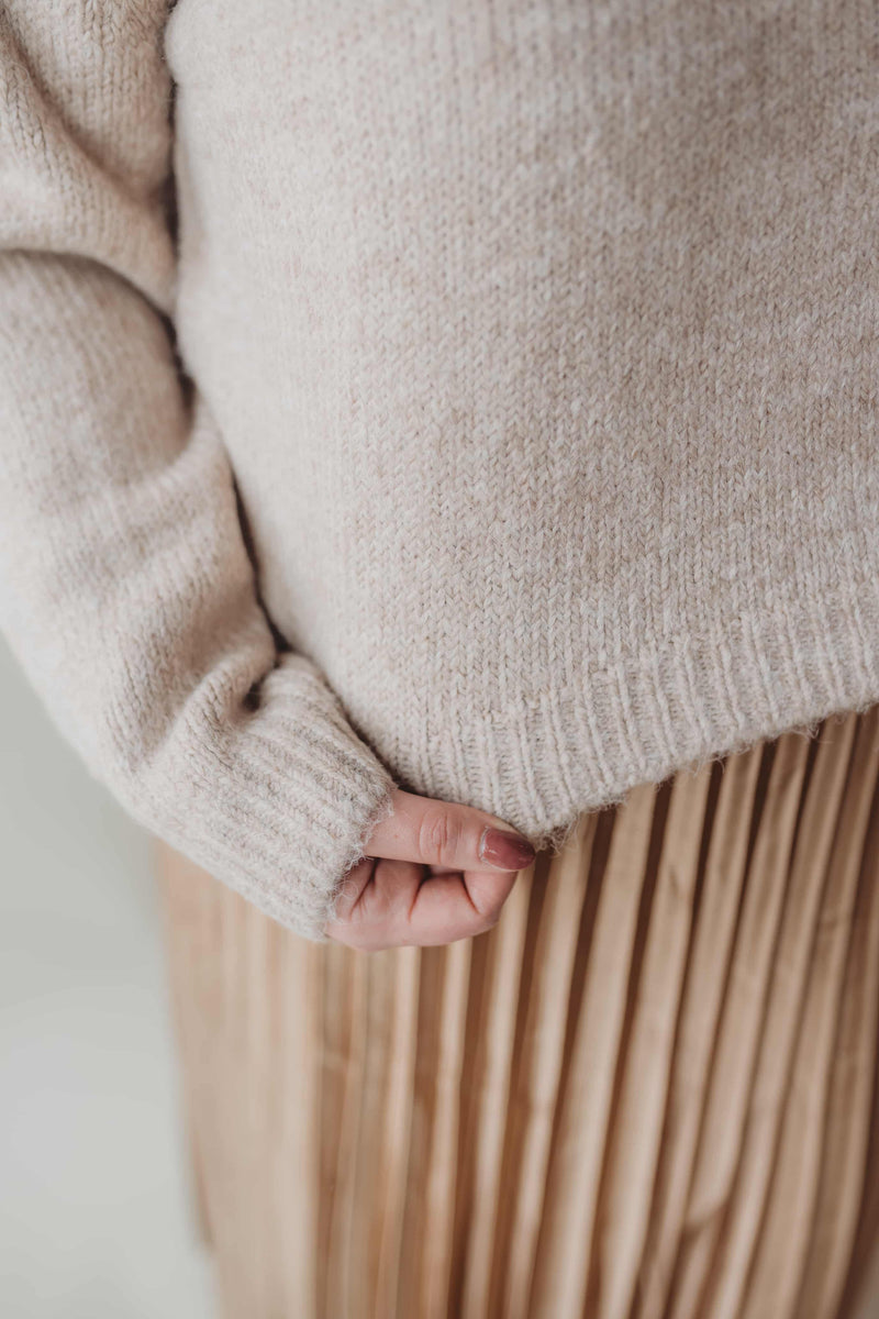 Beige Tied Sweater Top