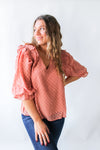Sienna Ruffle Dotted Blouse