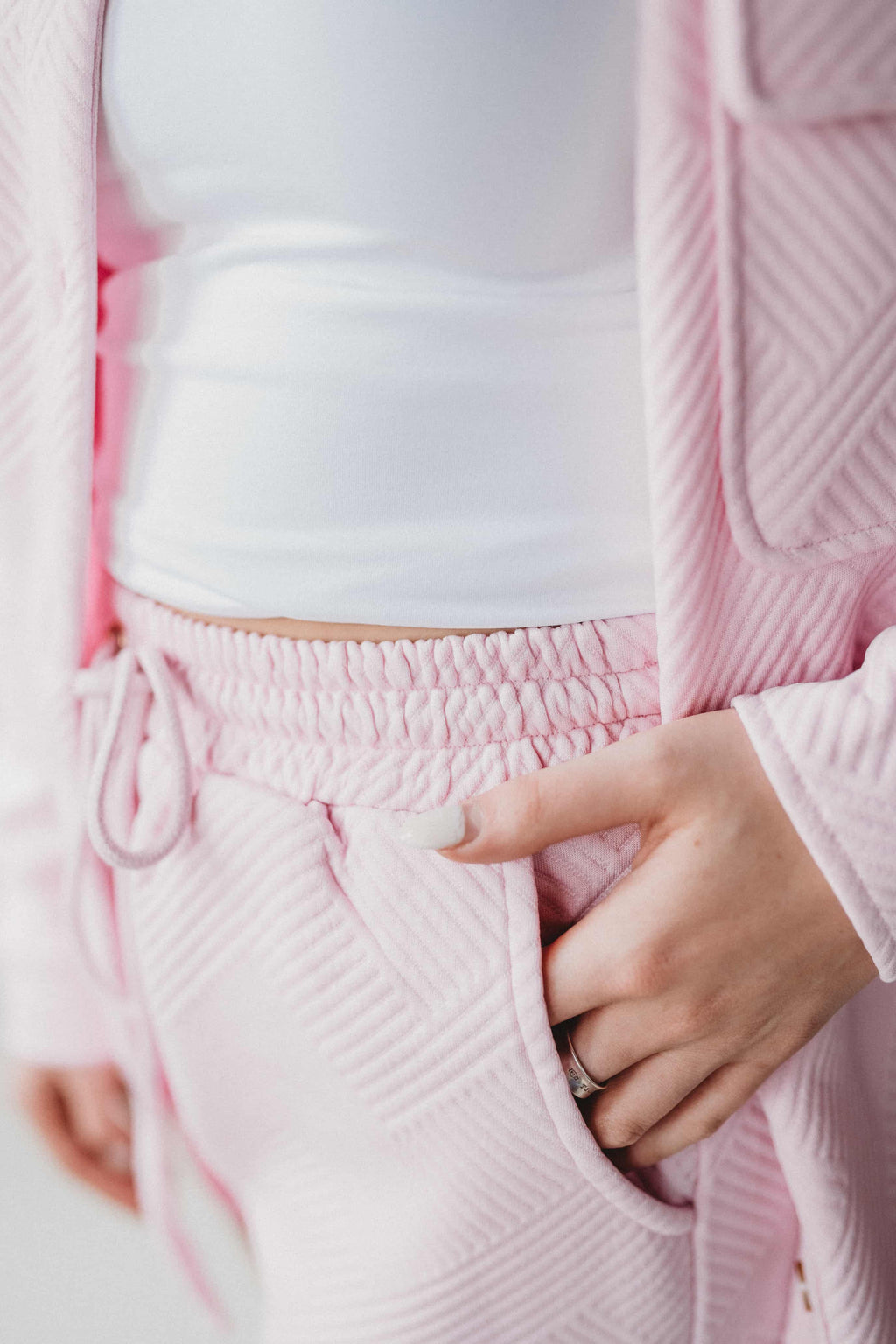 McClain Woven Drawstring Shorts- Pink