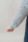 Just Chillin' Chunky Cable Knit Sweater - Gray