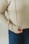 Halee High Neck Sweater Top - Taupe