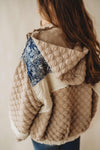 Contrast Floral Quilted Jacket