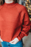 Cherry Mock Neck Sweater