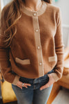 Latte Button Front Cardigan