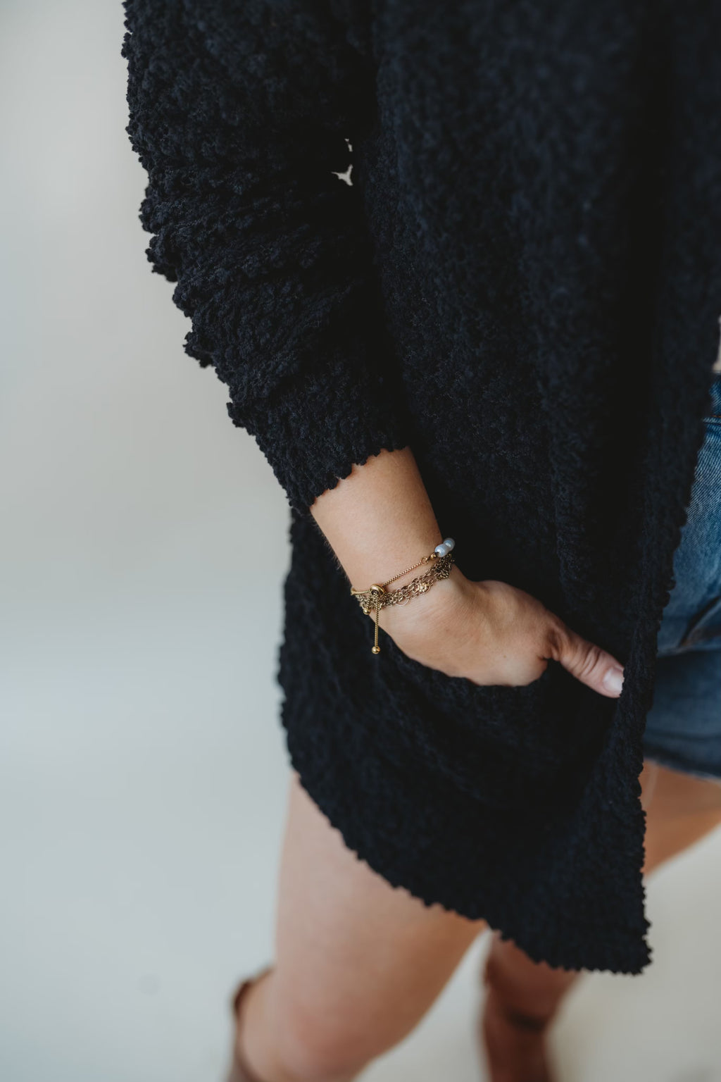 Glory Popcorn Sweater- Black