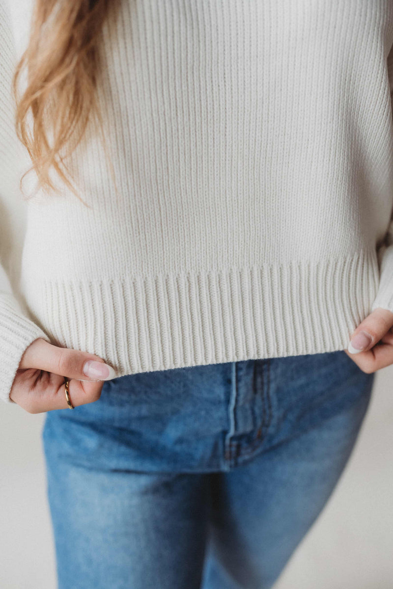 Knitted Delilah Sweater- Cream