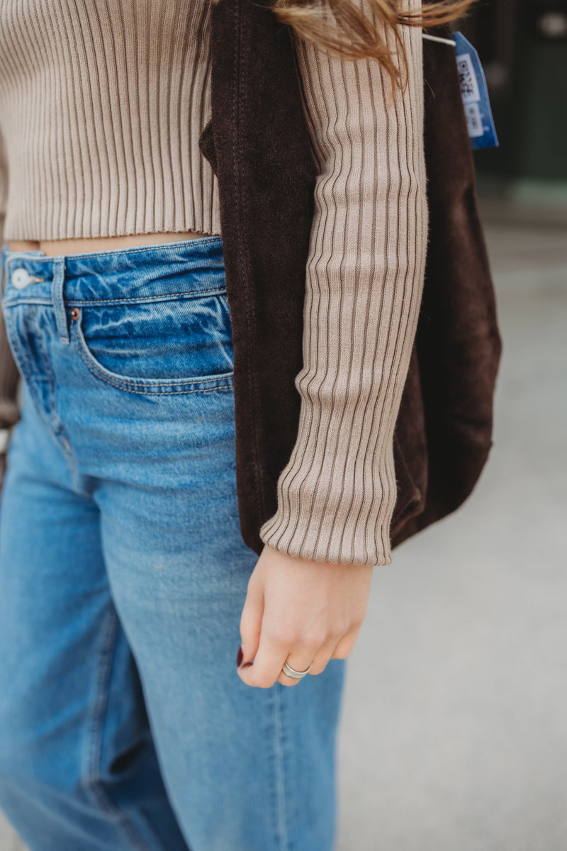 Mable Mocha Top