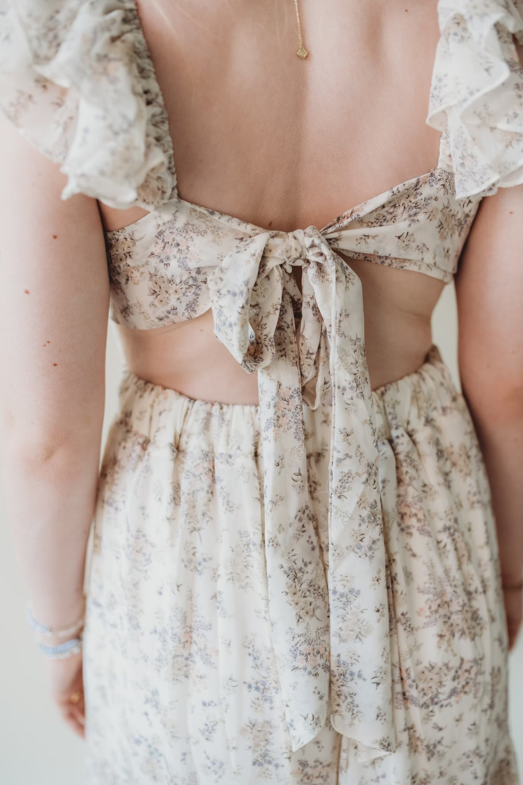 Ivory Ruffled Maxi Dresss
