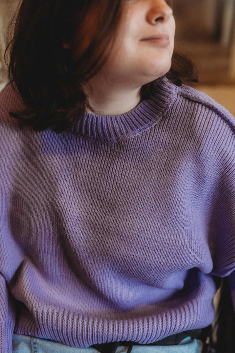 Knitted Delilah Sweater- Lavender