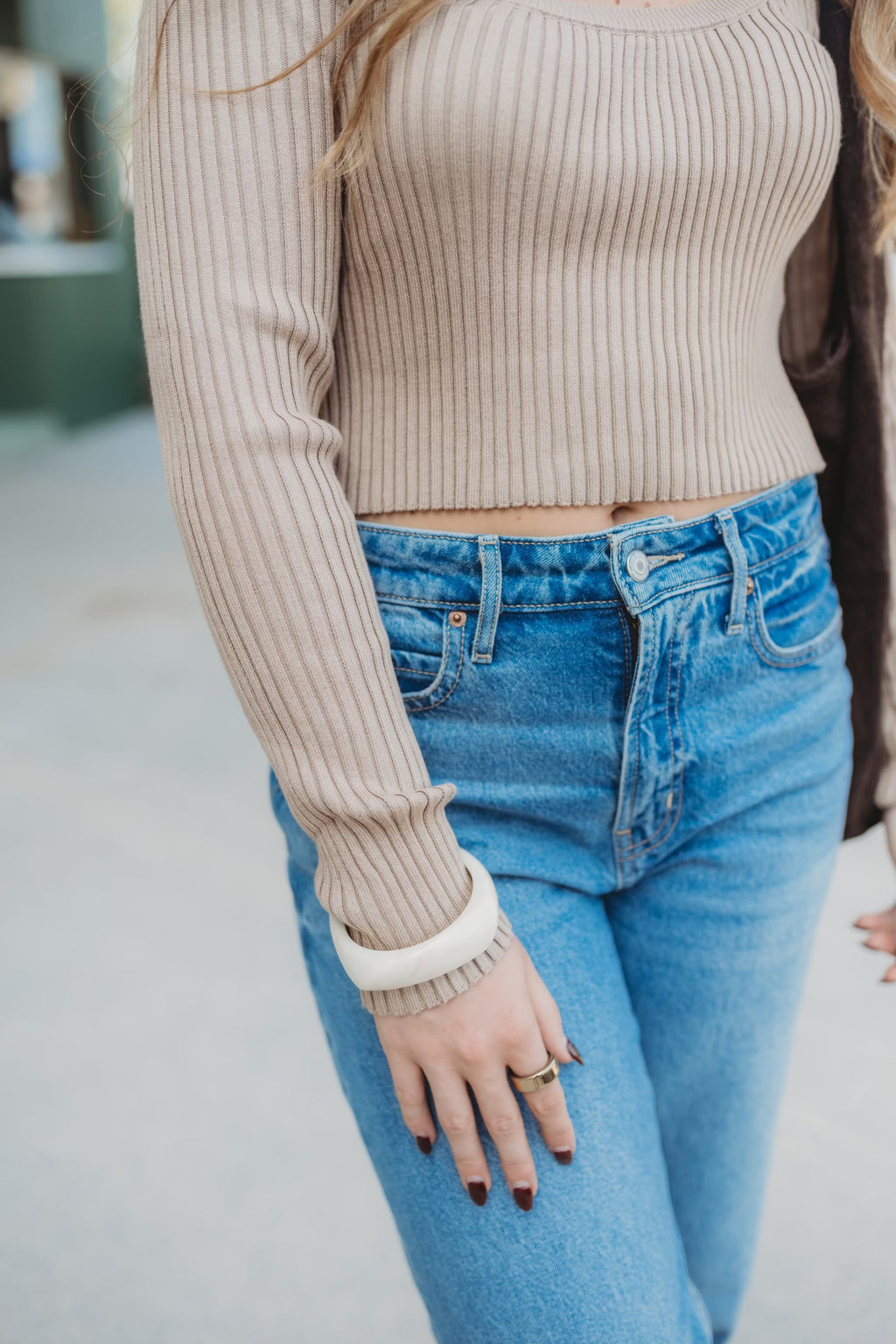 Mable Mocha Top