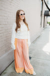 Melon Drawstring Wide Leg Pants