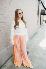 Melon Drawstring Wide Leg Pants