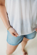 Floral Patch Tank- White