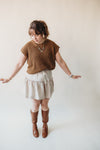 Tencel Tiered Mini Skirt