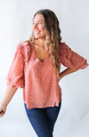 Sienna Ruffle Dotted Blouse
