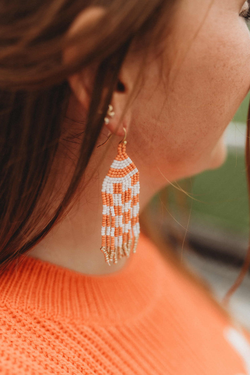 Game Day Checkered Earrings