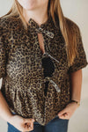 Leopard Tied Blouse