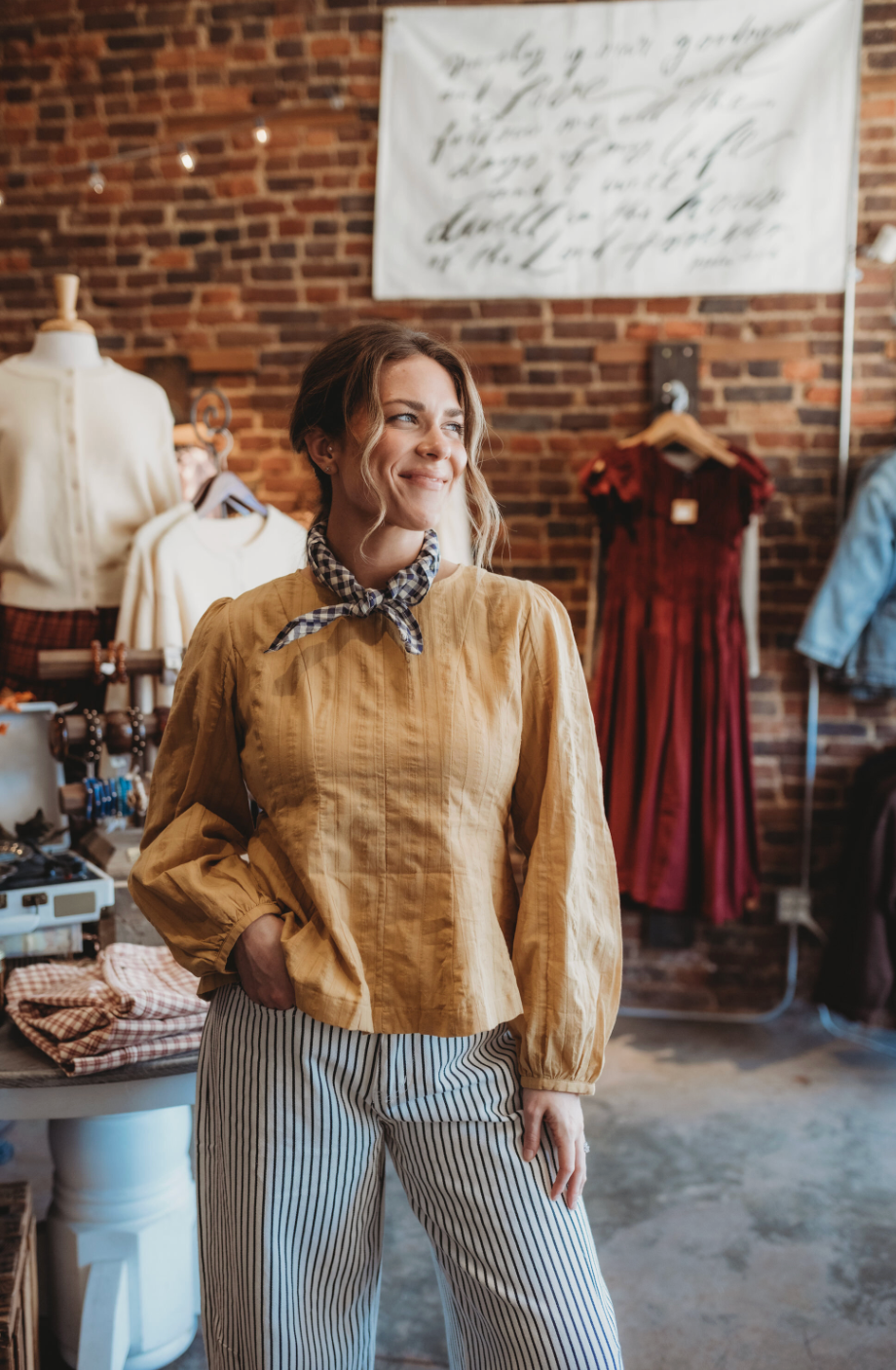 Mustard Flare Blouse – Poppie's Boutique