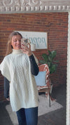 Cream Cable Knit Sweater Vest