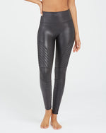 Spanx Faux Leather Moto Leggings in Very Black - Abraham's