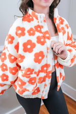 Fleece Retro Floral Jacket