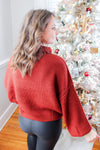 Cuddle Up Oversized Turtleneck Sweater -Rose